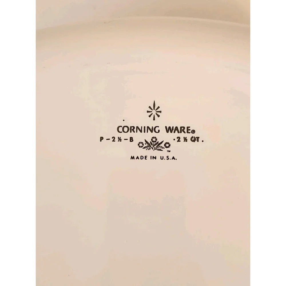 Vtg Corning Ware 1st Floral Bouquet Casserole With MCM Warmer P 2 1/2 B Qt RARE